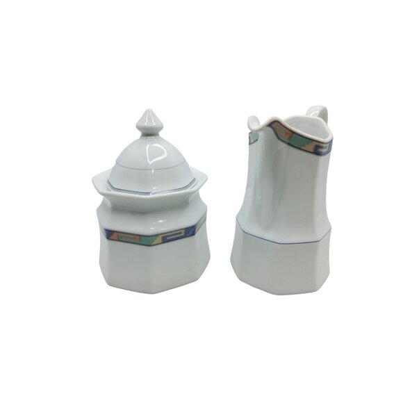 vintage christopher stuart southwest porcelain sugar and creamer - Picture 14 of 15